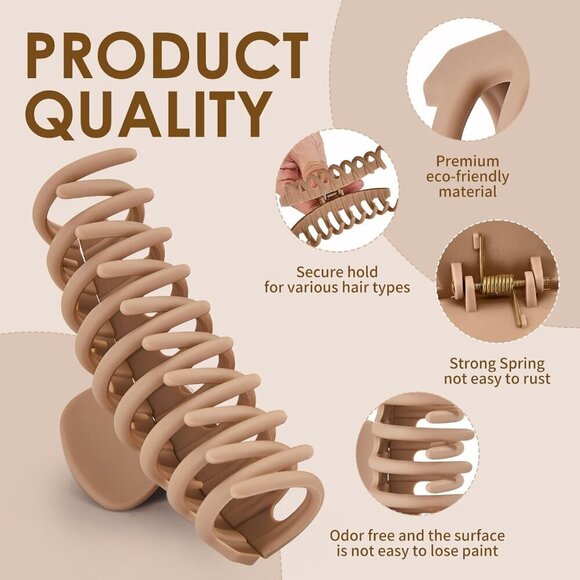 Hair Clips Set Matte Non-Slip Claw Clips Bobby Pins All Hair Types main image 5